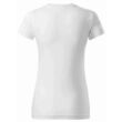 Klasszikus környakas női póló fehér, FELNŐTT méretben /XS - 3XL-IG/