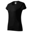 Klasszikus környakas női póló fekete, FELNŐTT méretben /XS - 3XL-IG/