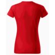 Klasszikus környakas női póló piros, FELNŐTT méretben /XS - 2XL-IG/