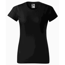 Klasszikus környakas női póló fekete, FELNŐTT méretben /XS - 3XL-IG/ Klasszikus környakas női póló fekete, FELNŐTT méretben /XS - 3XL-IG/
