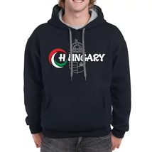 Magyar pulóver bebújós,kapucnis, fekete Magyar pulóver bebújós,kapucnis, fekete
