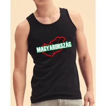 Magyarország feliratos és térképes fekete trikó,  Magyarország feliratos és térképes fekete trikó,