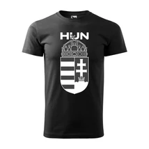 Nagy magyar címeres és magyarország feliratos fekete póló Nagy magyar címeres és magyarország feliratos fekete póló