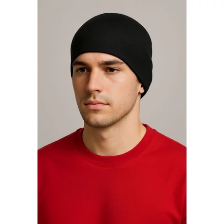 Sapka - vékony, fejre simuló sportos, fekete színű