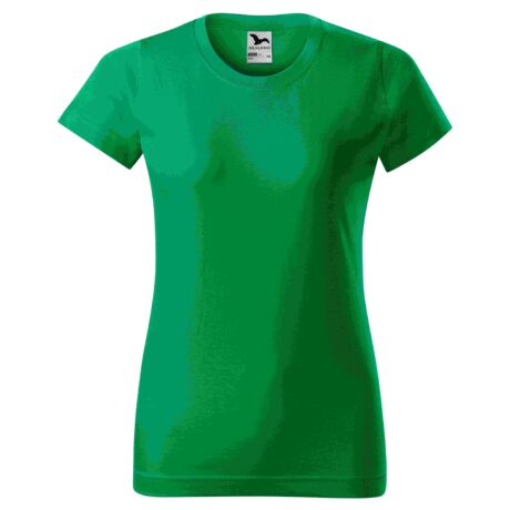 Klasszikus környakas női póló zöld, FELNŐTT méretben /XS - 2XL-IG/