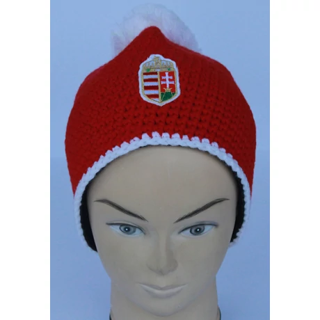 Magyar kötött sapka, piros
