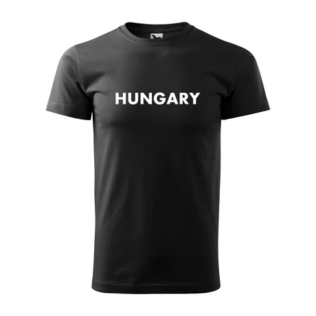 HUNGARY feliratos póló, fekete