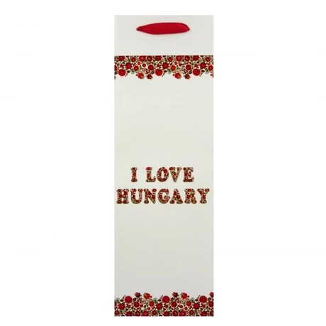 Ajándék dísztasak italos, I love Hungary